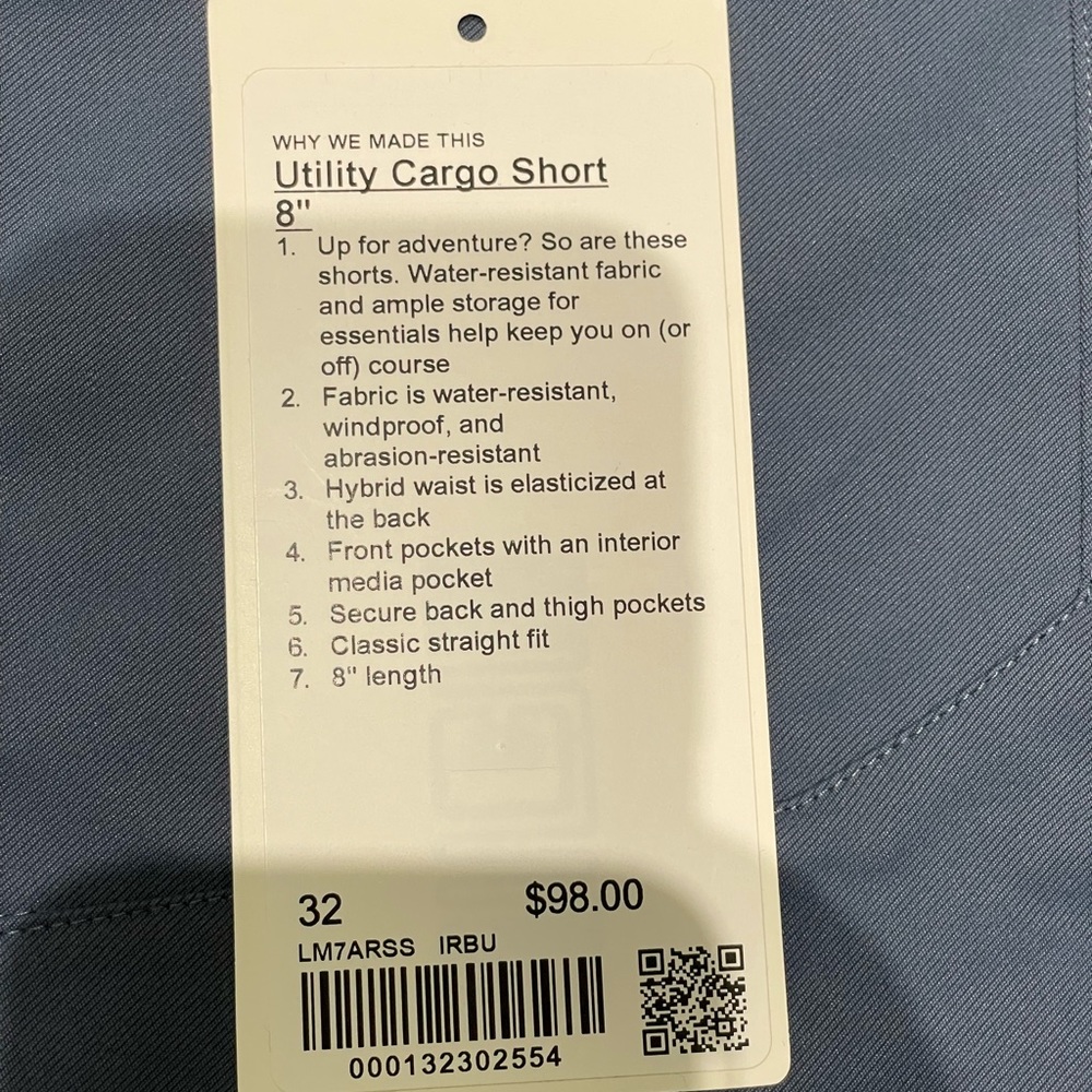 Lululemon Cargo Short 8 inch length